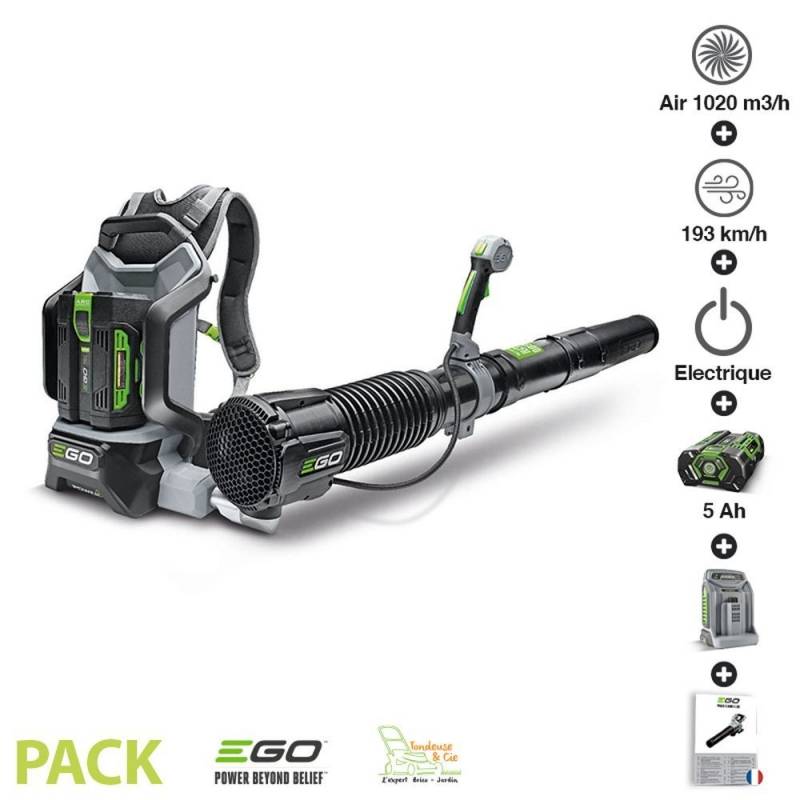 Ego Power + - Pack souffleur professionnel 1020m3 heure batterie dorsale 5ah chargeur rapide Ego Power LB6002E - Imagen 1