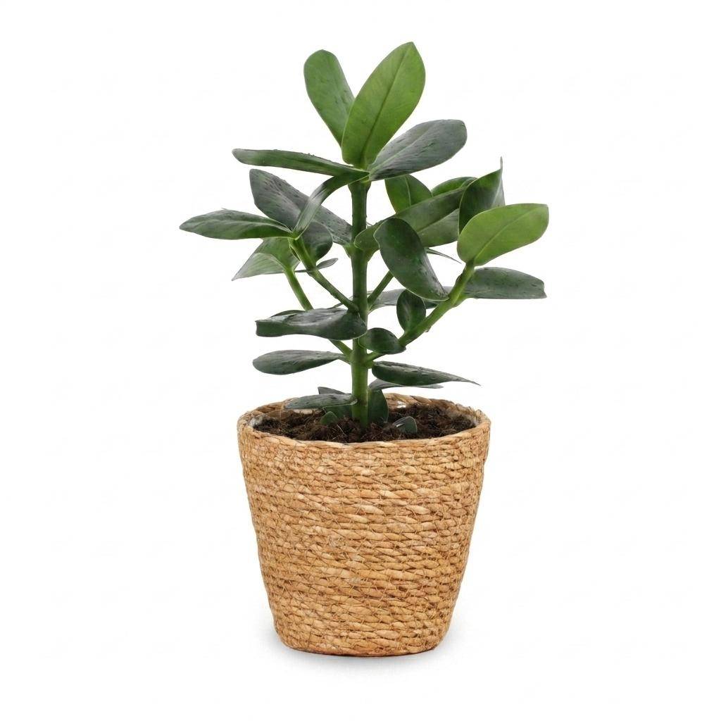 La Green Touch - Clusia rosea Princess - Arbre autographe - Panier en jonc de mer inclus - Pot Ø17 cm, H 50 cm - Image 2