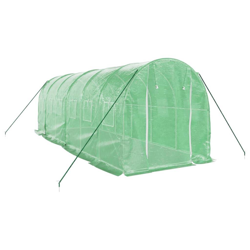 Serre tunnel de jardin 12m² bâche PE et acier culture potager verte 6x2m – ComfortXL Outdoor Living - Image 3
