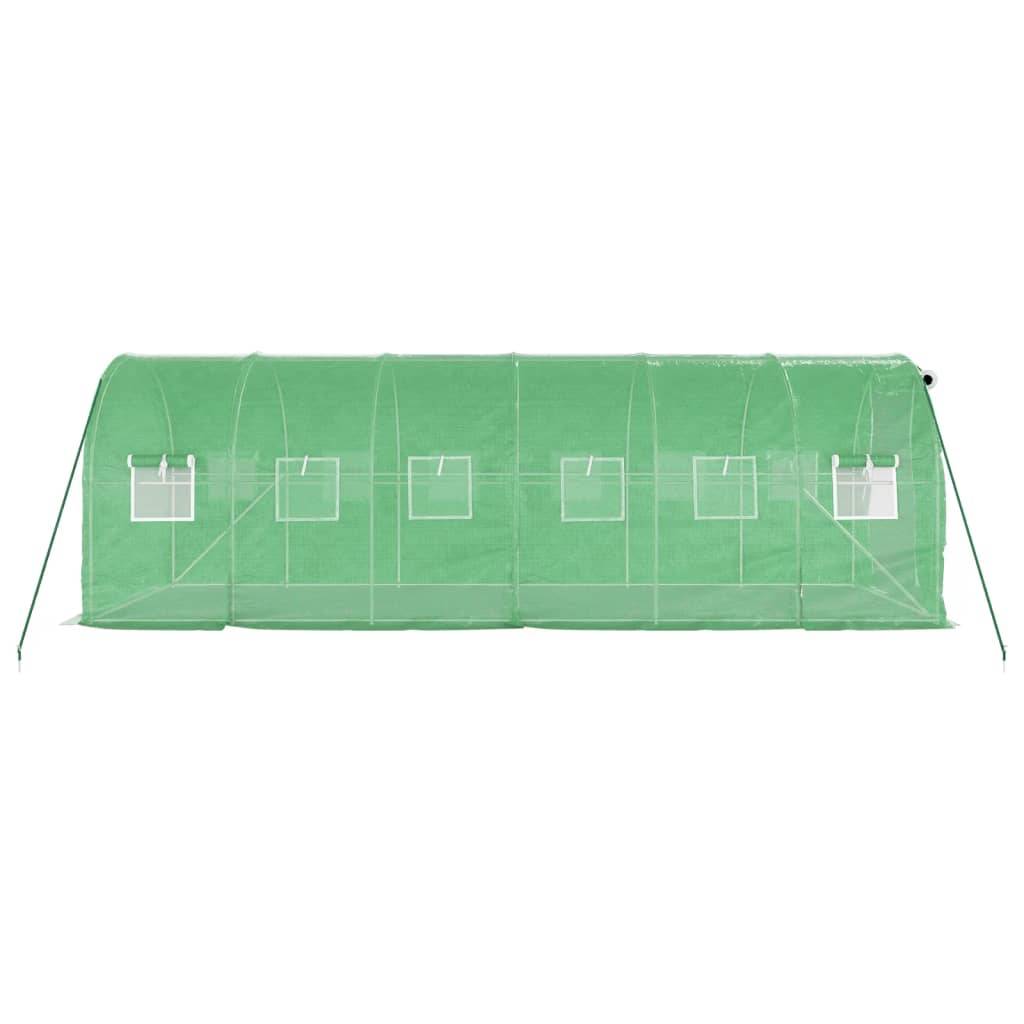 Serre tunnel de jardin 12m² bâche PE et acier culture potager verte 6x2m – ComfortXL Outdoor Living - Image 5