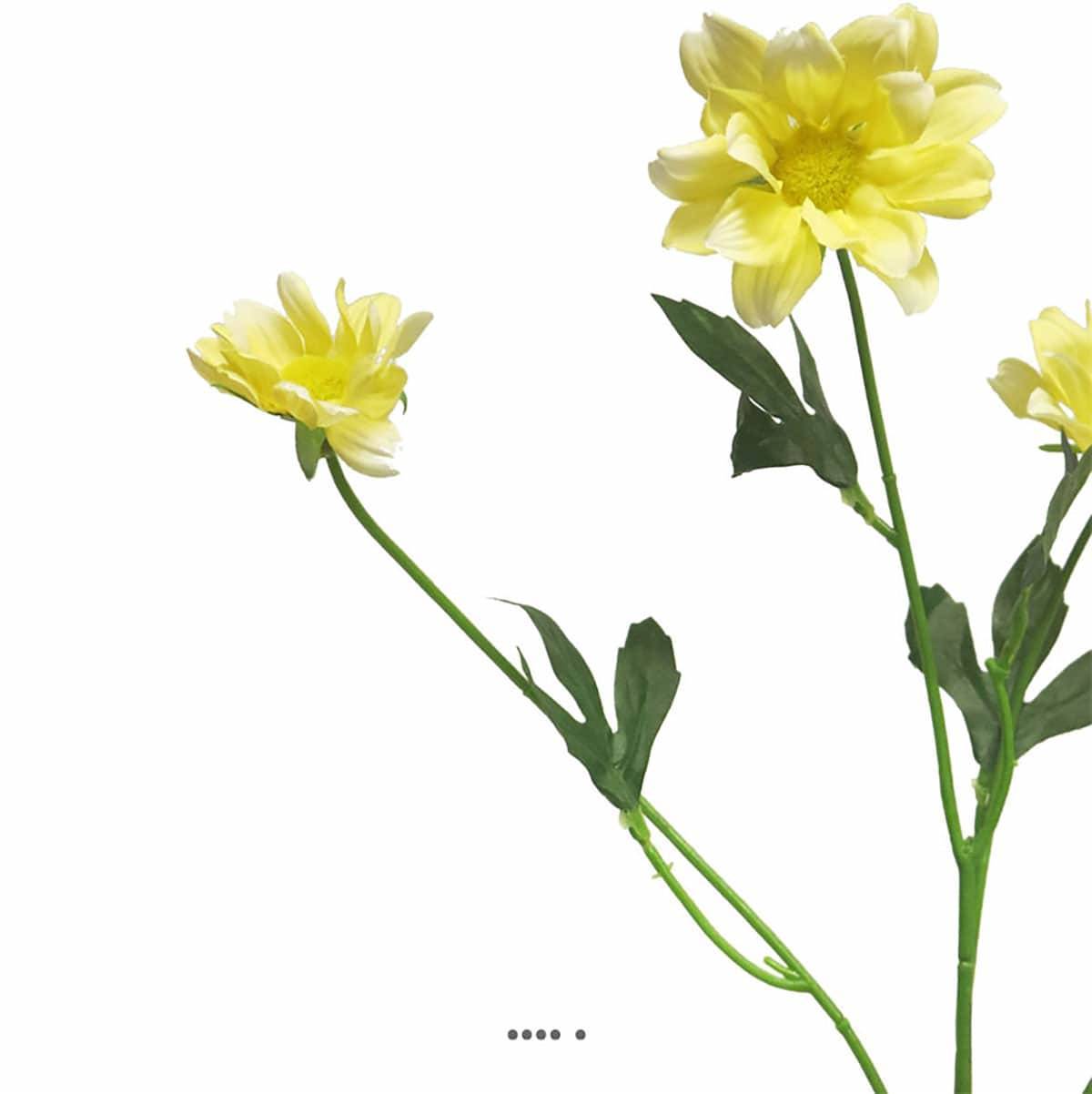 Artificielles - Marguerite artificielle en tige H 60 cm 4 têtes Jaune - couleur: Jaune - Imagen 3