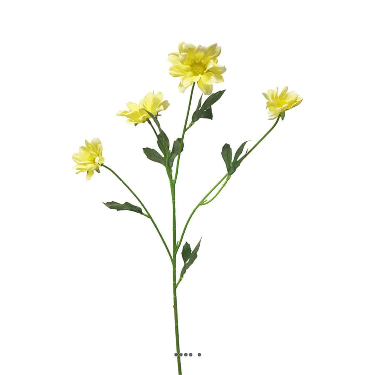 Artificielles - Marguerite artificielle en tige H 60 cm 4 têtes Jaune - couleur: Jaune - Imagen 1