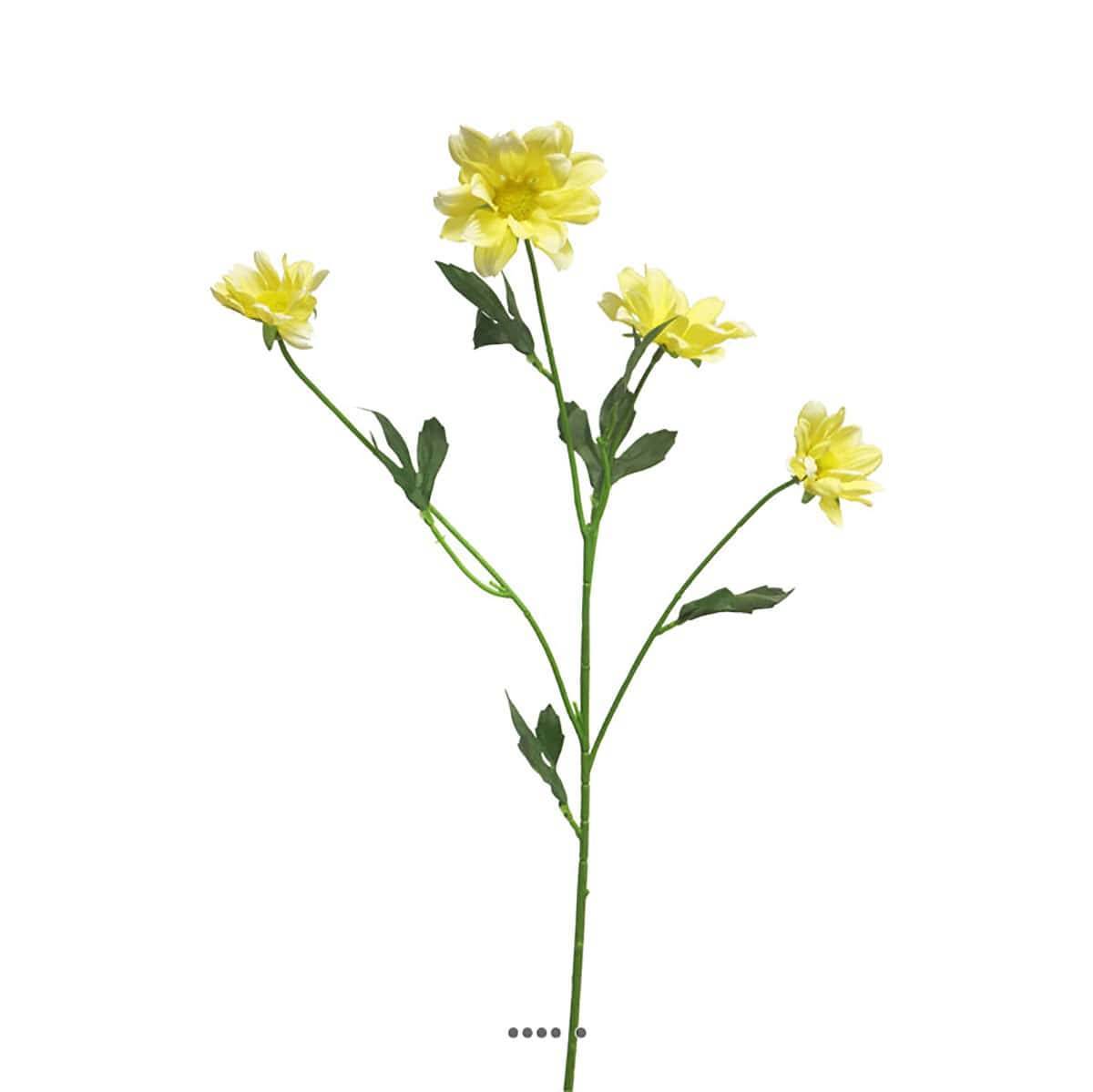 Artificielles - Marguerite artificielle en tige H 60 cm 4 têtes Jaune - couleur: Jaune - Imagen 2