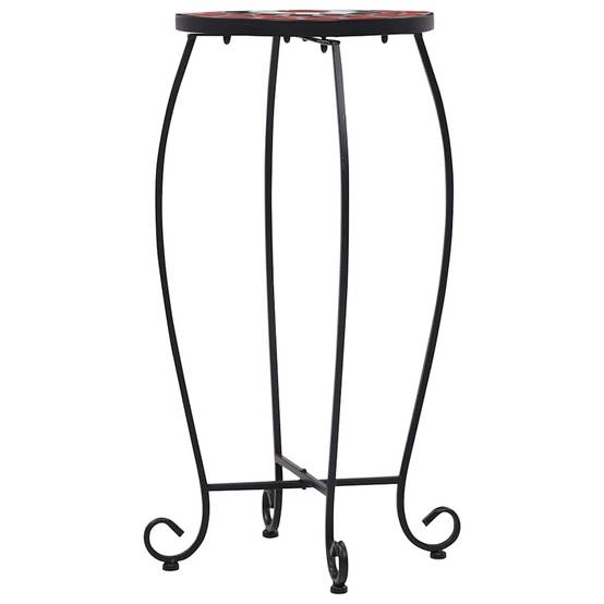 Lot de 3 Porte-Pots Design Mosaïque Tables d'Appoint pour Jardin Terre Cuite et Blanc – ComfortXL Outdoor Living - Image 5