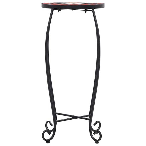 Lot de 3 Porte-Pots Design Mosaïque Tables d'Appoint pour Jardin Terre Cuite et Blanc – ComfortXL Outdoor Living - Image 4
