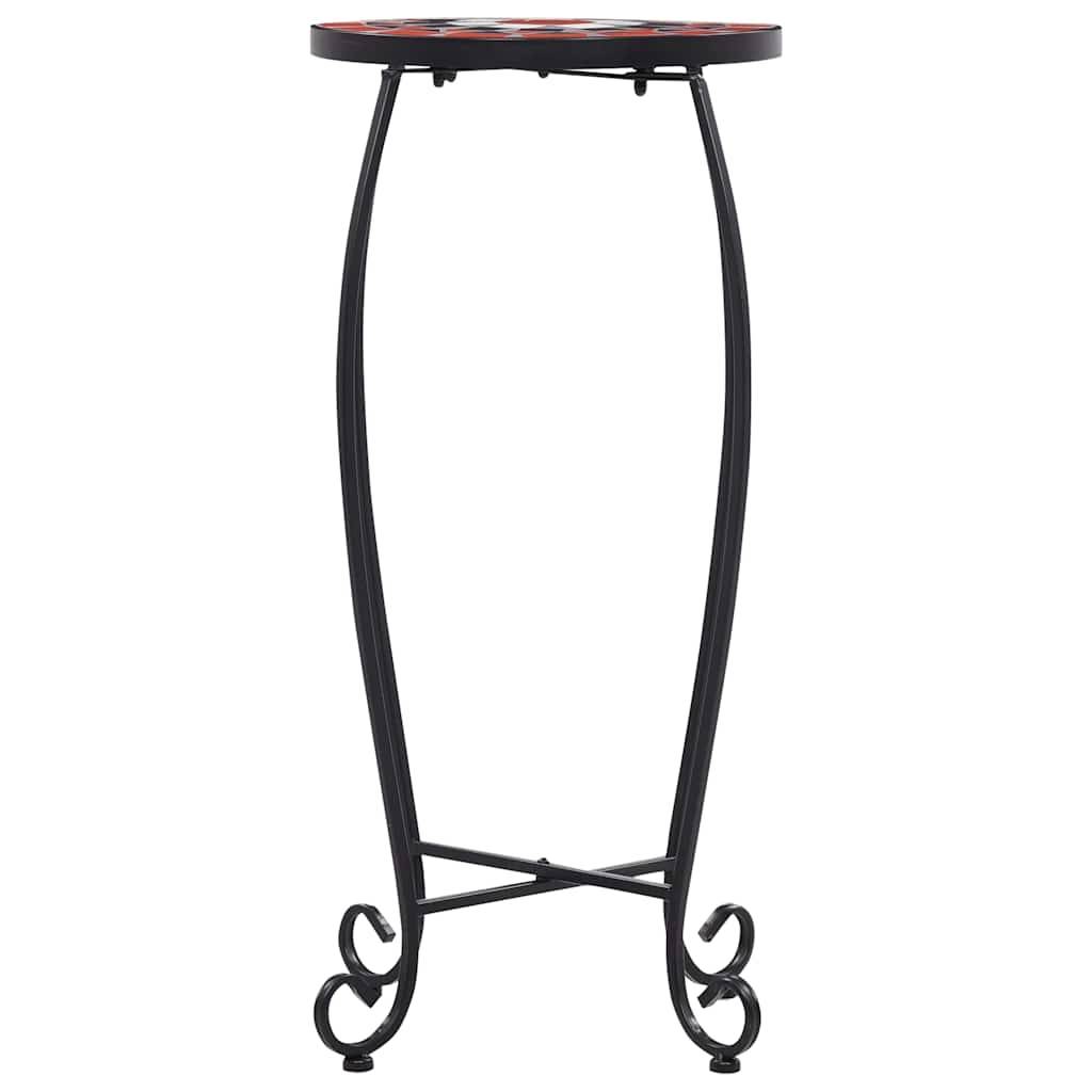 Lot de 3 Porte-Pots Design Mosaïque Tables d'Appoint pour Jardin Terre Cuite et Blanc – ComfortXL Outdoor Living - Imagen 4