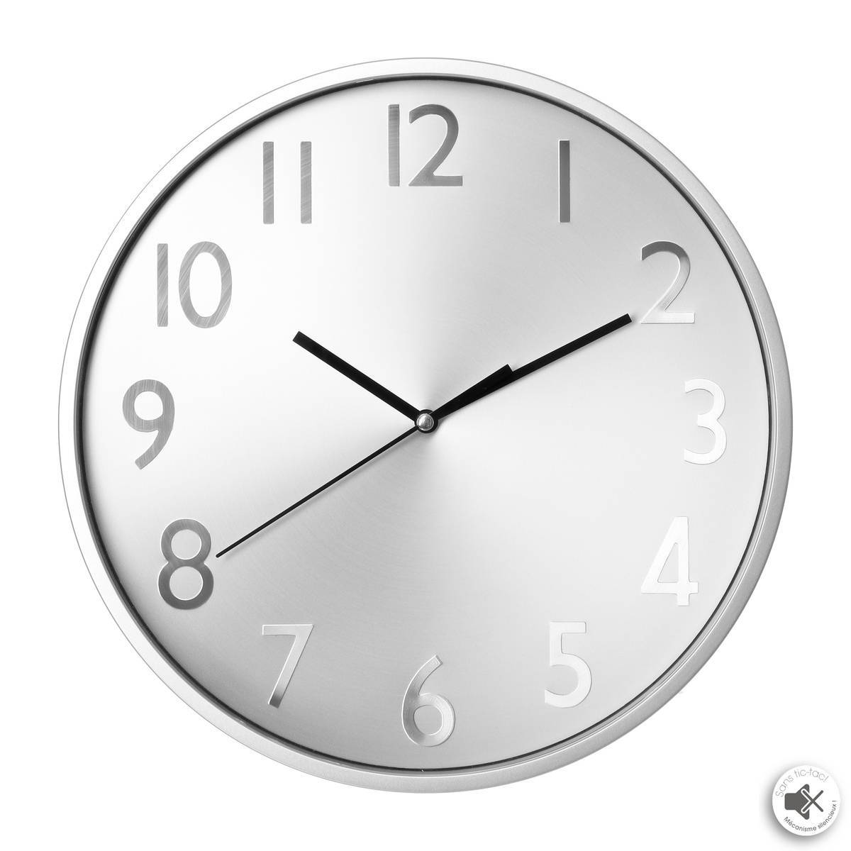 Atmosphera - Horloge "Anae" métal argent D30cm - Atmosphera Créateur d'intérieur - Imagen 1