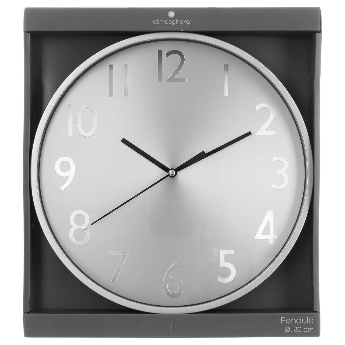 Atmosphera - Horloge "Anae" métal argent D30cm - Atmosphera Créateur d'intérieur - Imagen 2