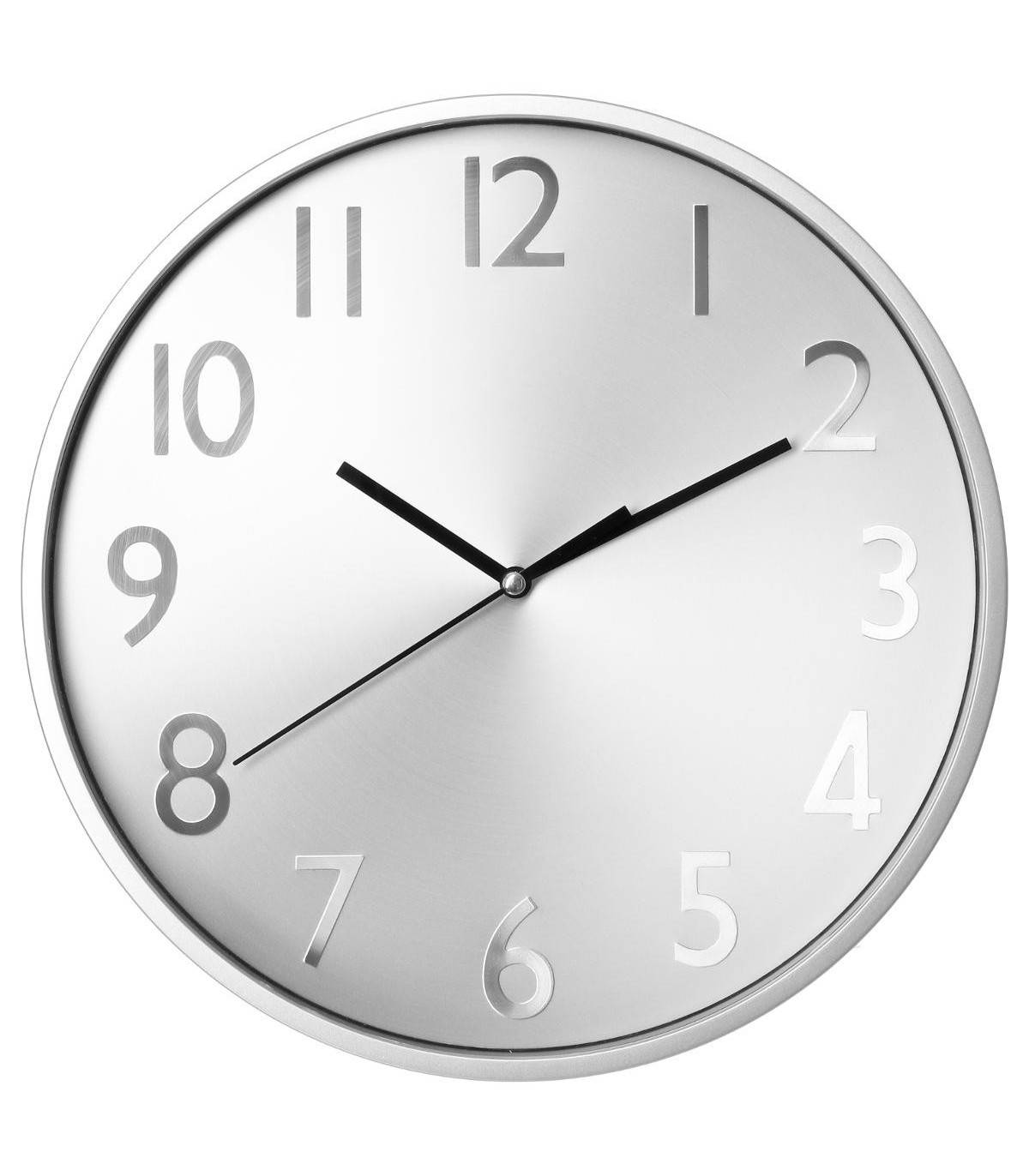 Pendule murale moderne Argent D 30 cm - Imagen 1