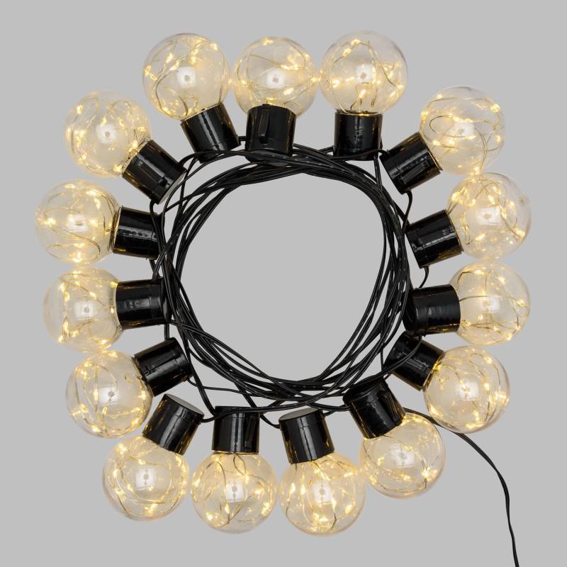 Lotti - Guirlande Guinguette Solaire 6m 15 Ampoules G50 150 MicroLED blanc chaud pas cher Lotti - Imagen 5