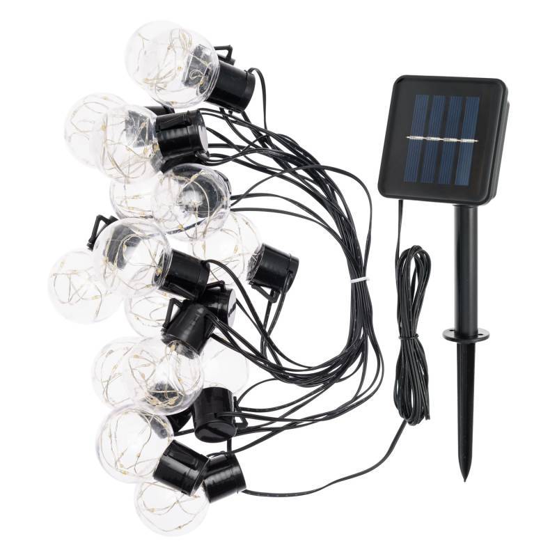 Lotti - Guirlande Guinguette Solaire 6m 15 Ampoules G50 150 MicroLED blanc chaud pas cher Lotti - Imagen 4