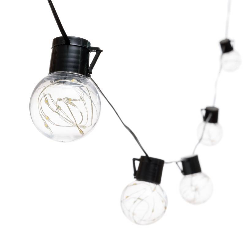 Lotti - Guirlande Guinguette Solaire 6m 15 Ampoules G50 150 MicroLED blanc chaud pas cher Lotti - Imagen 9