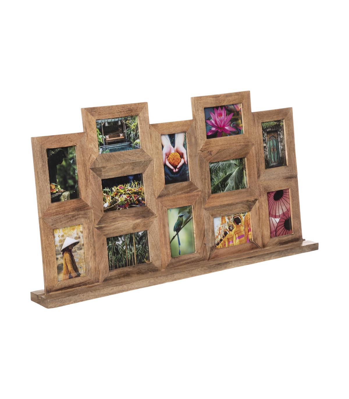 Pêle-mêle Multivues à poser 12 photos en Bois et Verre 94 x 50 cm - Imagen 1