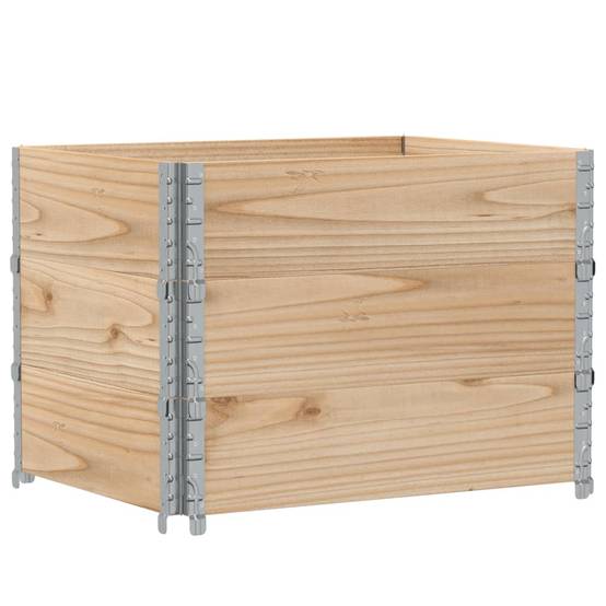 Jardinière bois de pin naturel 80 x 60 x 60.5 cm - PANGIVO - Image 2