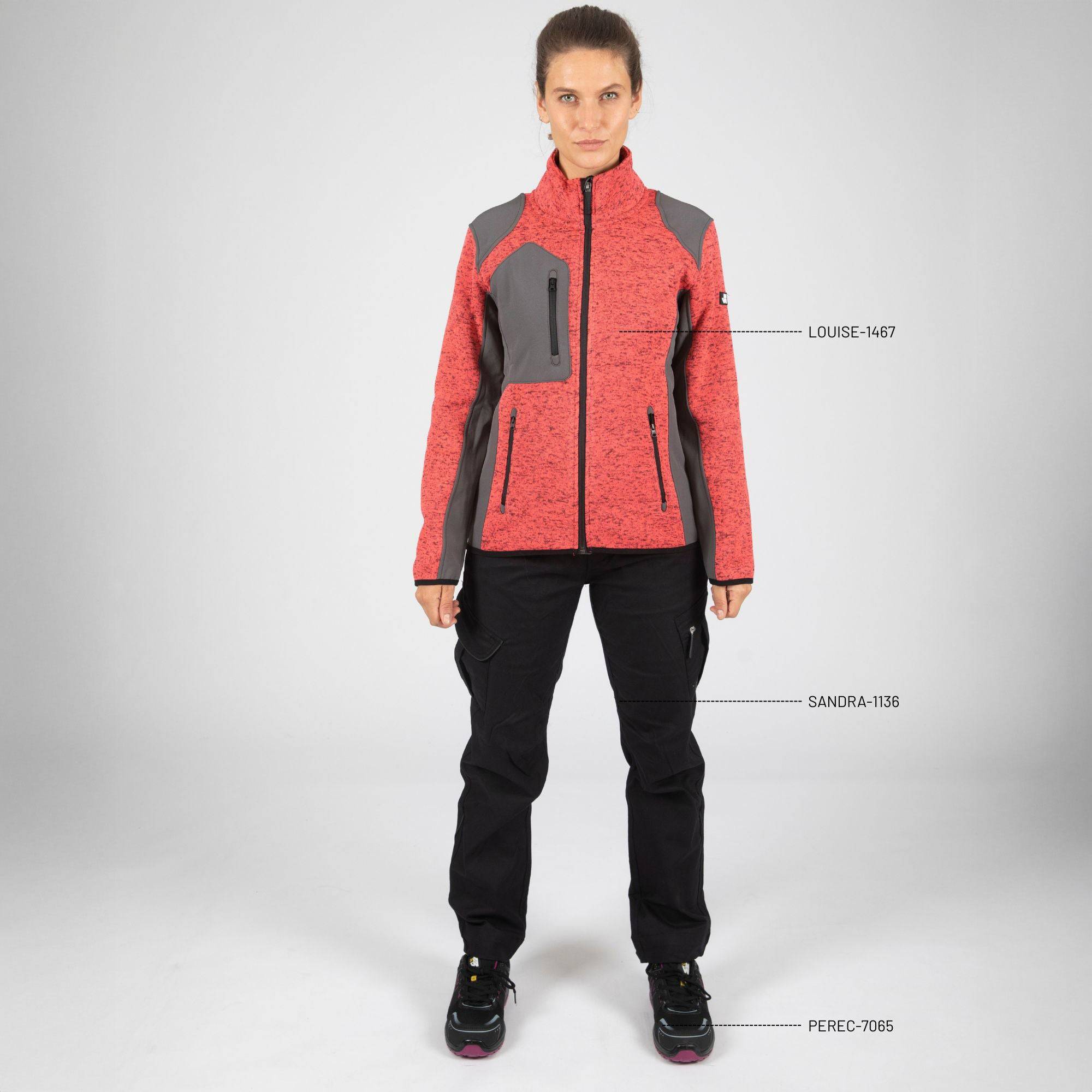 taille l - louise - gilet de travail - 1467 corail - Image 2