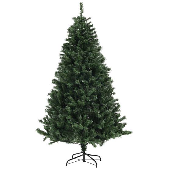 Sapin de Noël Artificiel Arbre de Noël 180 cm avec 1 000 branches, ouverture automatique, base en acier, vert - Image 2