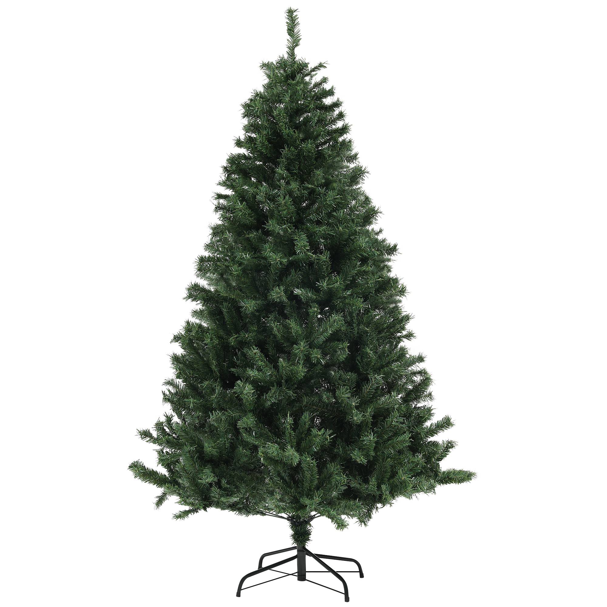 Sapin de Noël Artificiel Arbre de Noël 180 cm avec 1 000 branches, ouverture automatique, base en acier, vert - Image 2