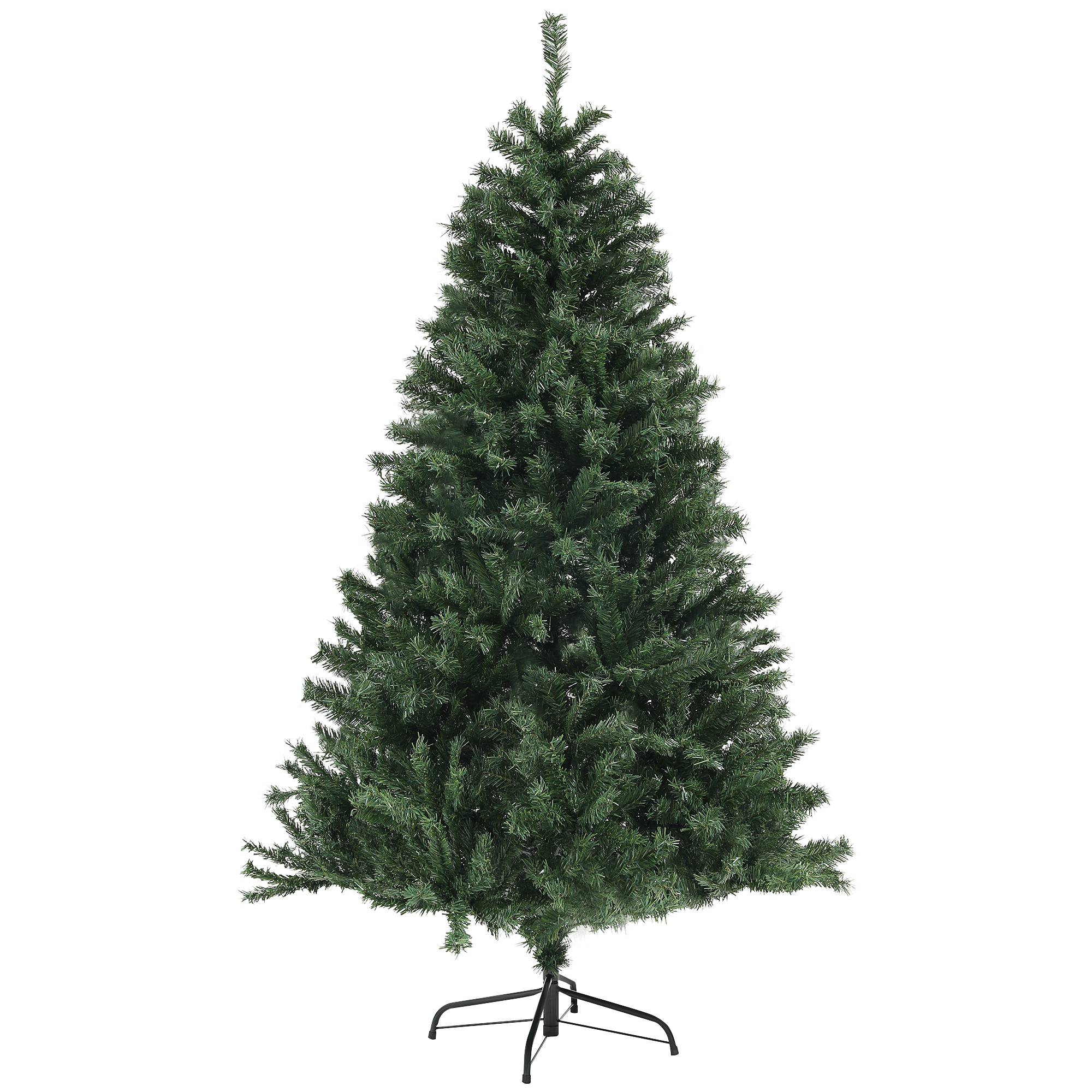 Sapin de Noël Artificiel Arbre de Noël 180 cm avec 1 000 branches, ouverture automatique, base en acier, vert - Image 1
