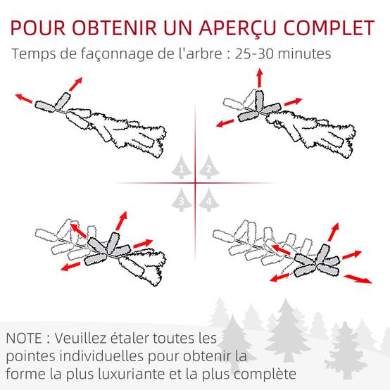 Sapin de Noël Artificiel Arbre de Noël 180 cm avec 1 000 branches, ouverture automatique, base en acier, vert - Image 8