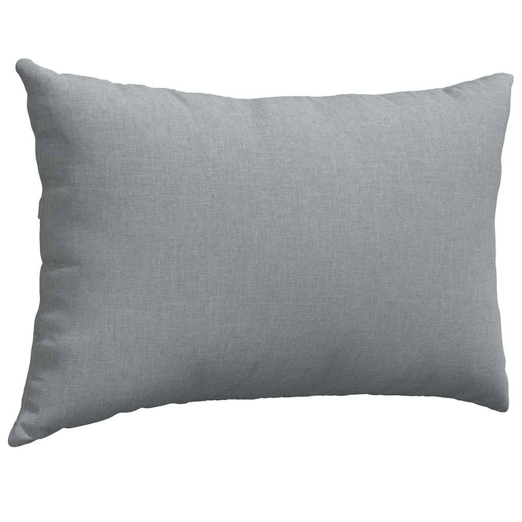 ComfortXL - Lot de 2 Grands Coussins de Canapé Tissu Lisse Housses Lavables pour Déco Salon Gris Clair 60x40 cm – ComfortXL Outdoor Living - Image 5