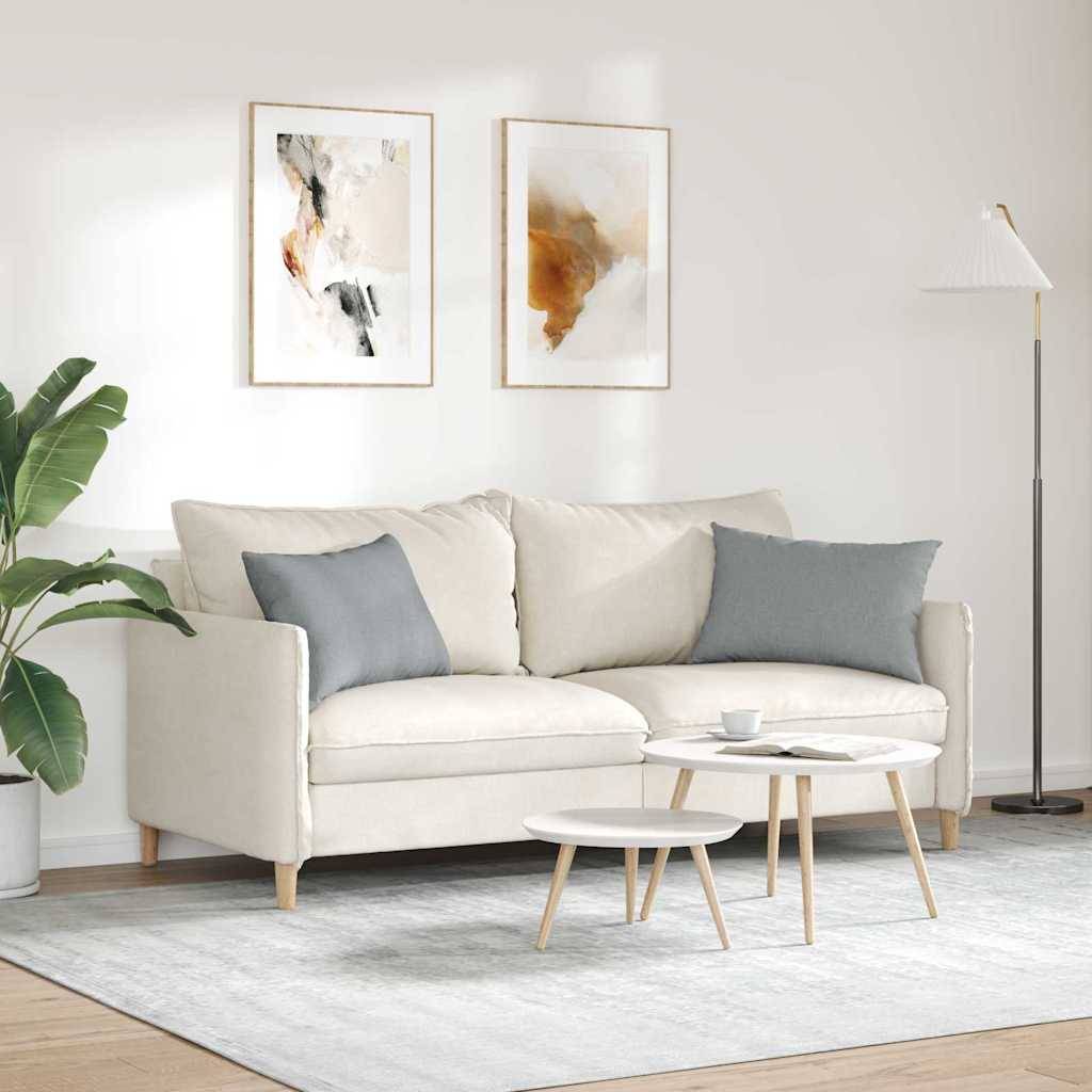 ComfortXL - Lot de 2 Grands Coussins de Canapé Tissu Lisse Housses Lavables pour Déco Salon Gris Clair 60x40 cm – ComfortXL Outdoor Living - Image 4