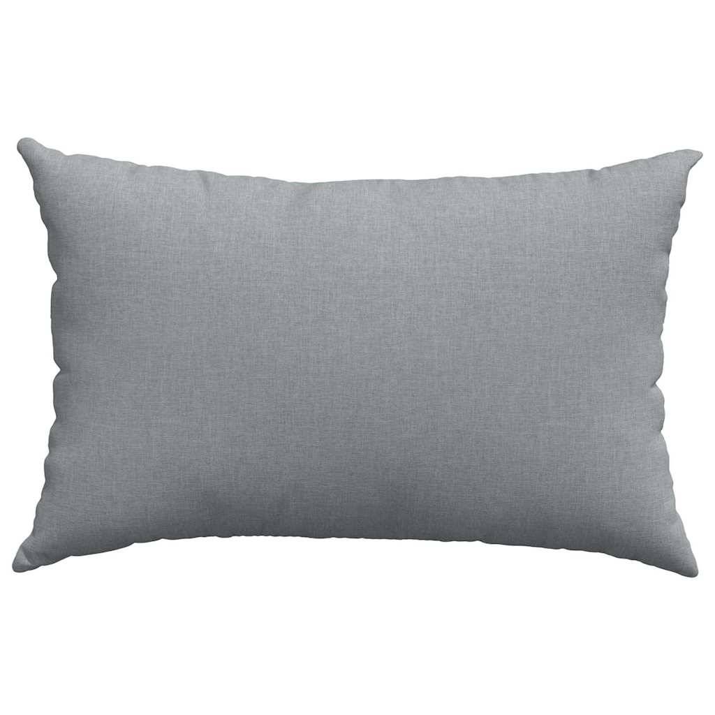 ComfortXL - Lot de 2 Grands Coussins de Canapé Tissu Lisse Housses Lavables pour Déco Salon Gris Clair 60x40 cm – ComfortXL Outdoor Living - Image 6