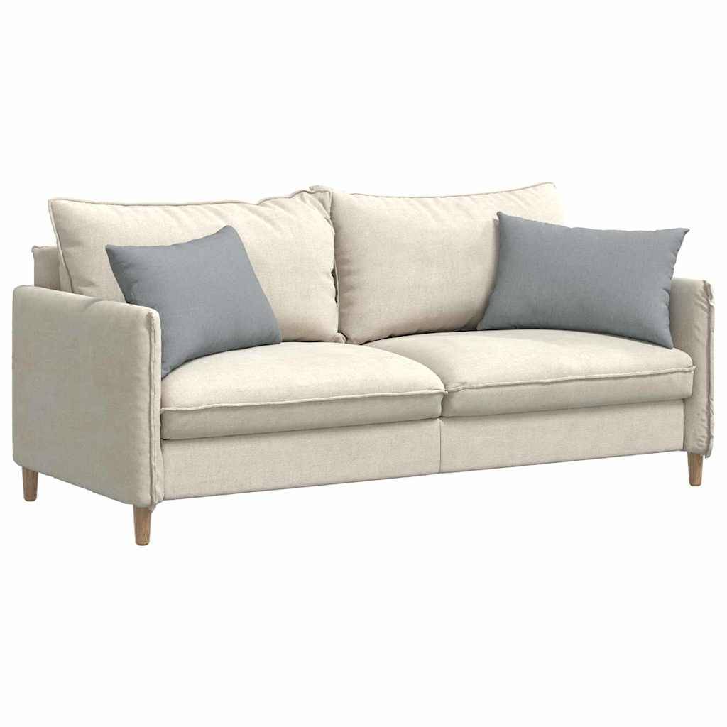 ComfortXL - Lot de 2 Grands Coussins de Canapé Tissu Lisse Housses Lavables pour Déco Salon Gris Clair 60x40 cm – ComfortXL Outdoor Living - Image 3