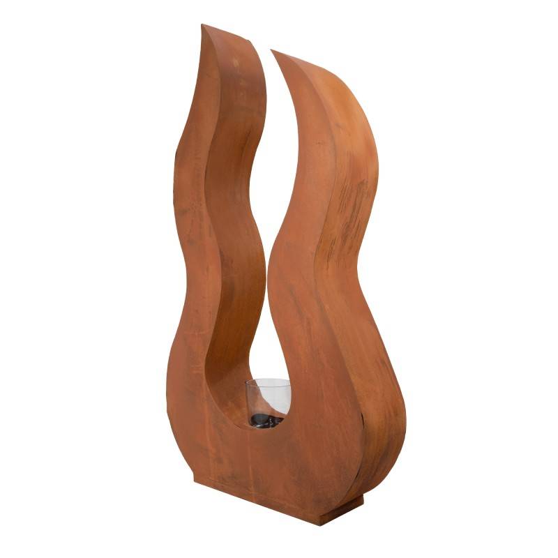 Jardinex - Déco jardin flamme métal rouillé - Rouille 82 cm - Jardinex - Imagen 3