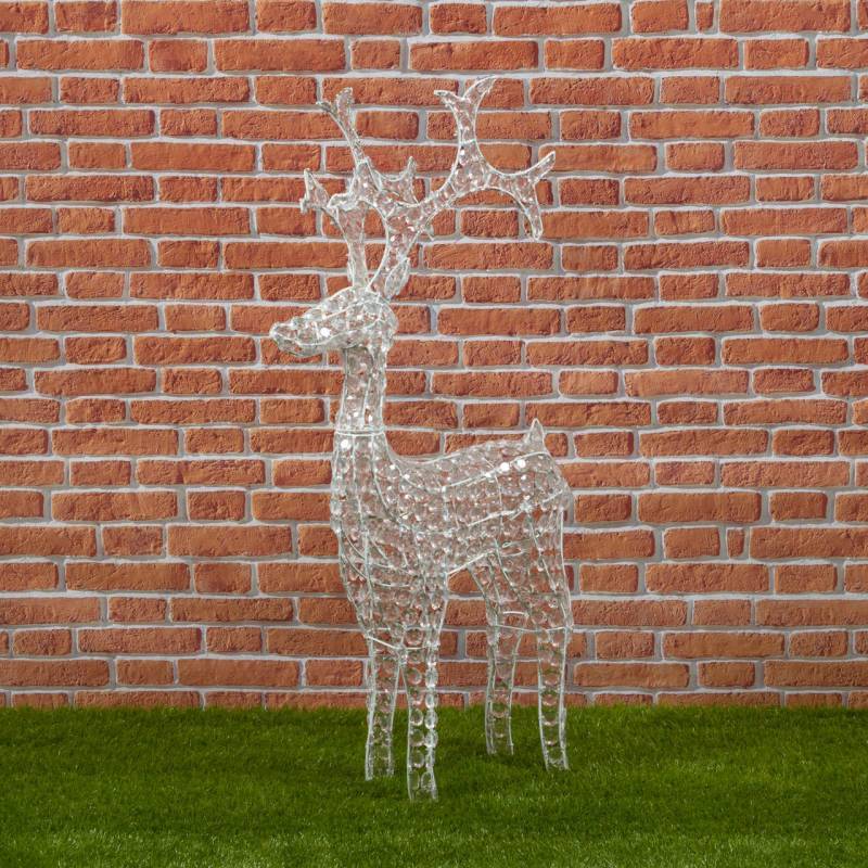Lotti - Renne lumineux de Noël cristaux acryliques H1.2M 250 LED blanc froid extérieur professionnel Lotti - Imagen 8
