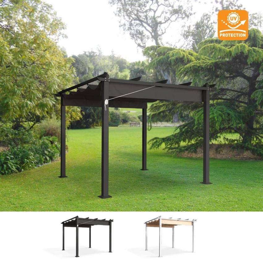 Pergola de jardin 3x3 en aluminium robuste Alba - Image 1
