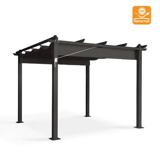 Pergola de jardin 3x3 en aluminium robuste Alba - Image 4