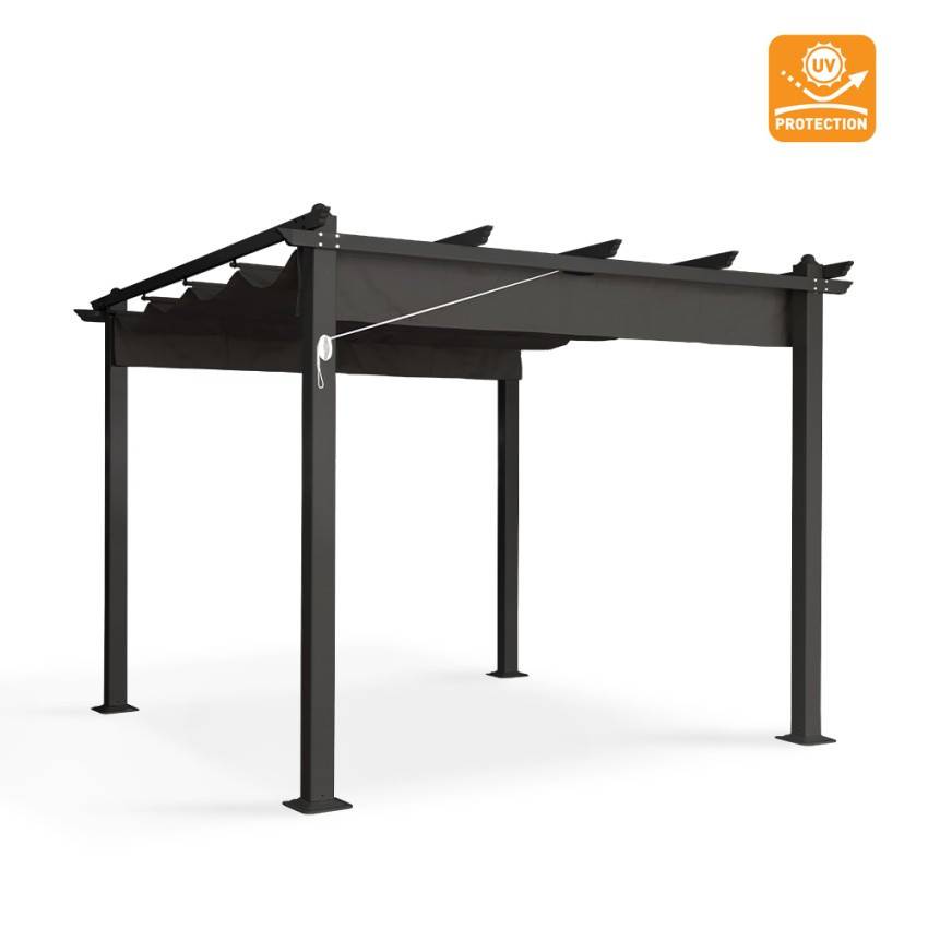 Pergola de jardin 3x3 en aluminium robuste Alba - Image 4