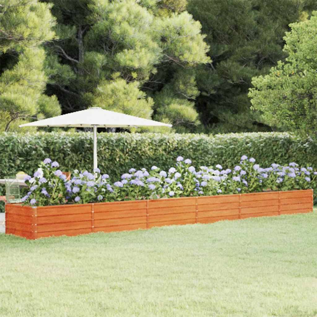 ComfortXL - Carré potager 6m en acier Corten pour très grand jardin 600x80x45cm – ComfortXL Outdoor Living - Image 1