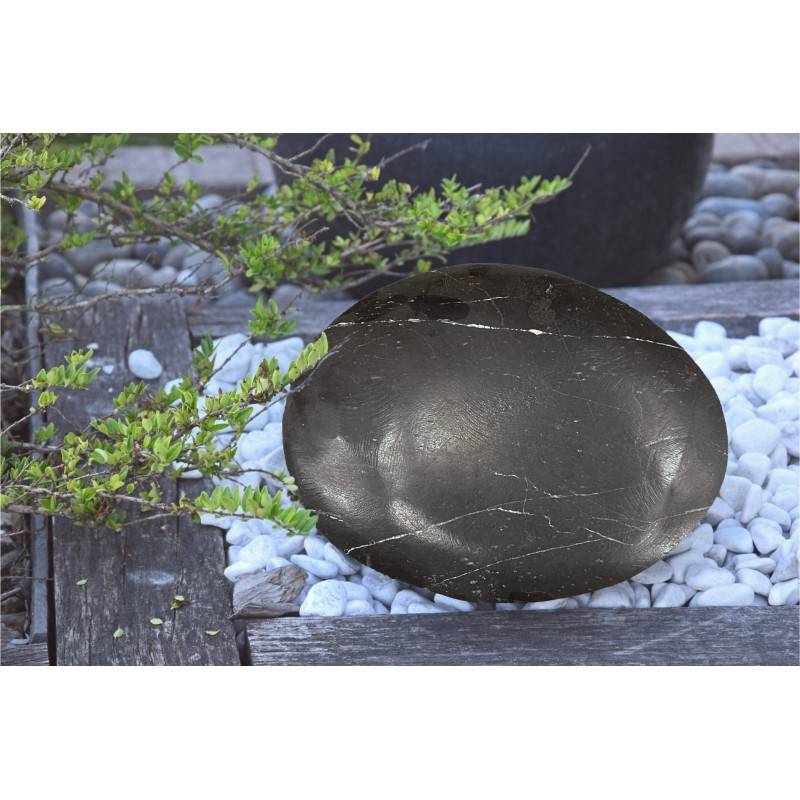 Jardinex - Galet décoratif Black 35 x 25 x 12 cm - Noir - Jardinex - Imagen 2