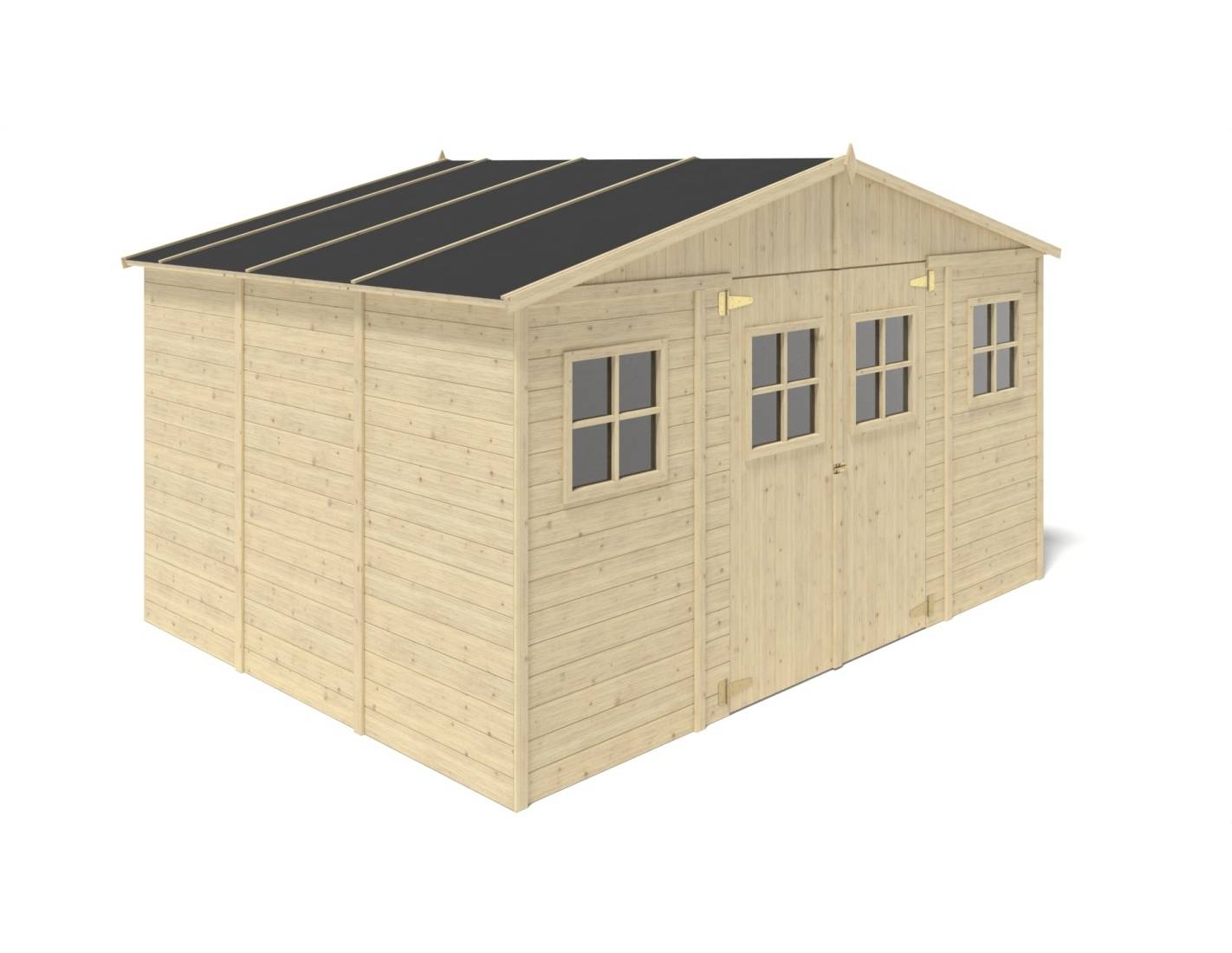 Altanka - Abri de jardin en bois 11.88 m2 - 4x2.97 m - Couleur: naturel - DOM667 - ALTANKA - Imagen 4