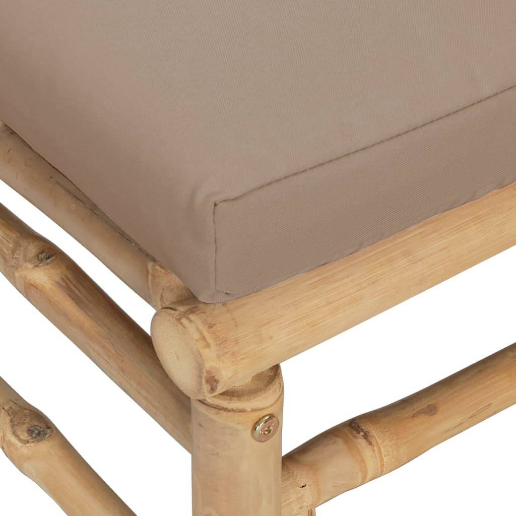 Canapés d'Angle Jardin Bambou 2 pcs Coussins Taupe Modulables – ComfortXL Outdoor Living - Image 5