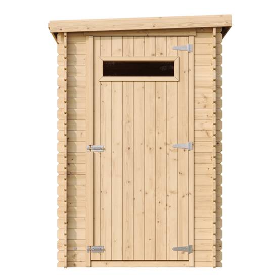 Timbela - Abri de jardin en bois l239xL144xH198 cm / 2.63 m² avec petite fenêtre - Stockage extérieur - 19 mm d’épaisseur - Timbela M306A - Image 3