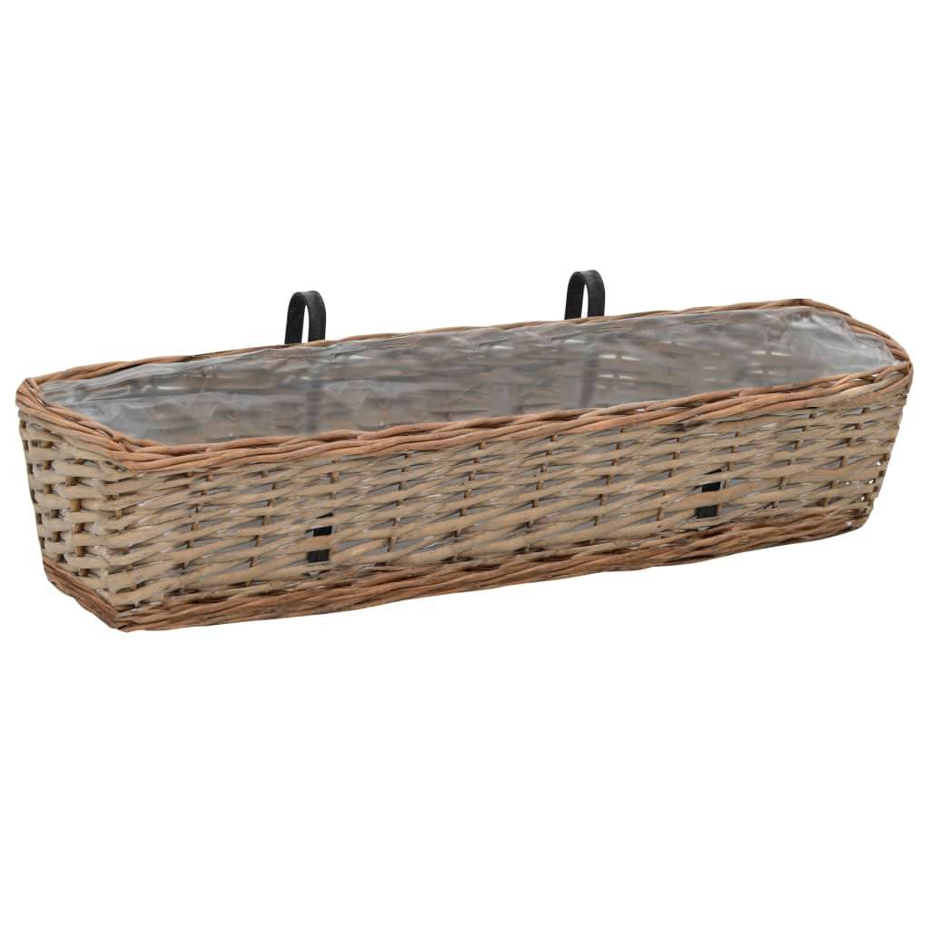 Prolenta Premium - Jardinière osier marron 80 x 20 x 15 cm - Prolenta premium p334.9 - Image 1