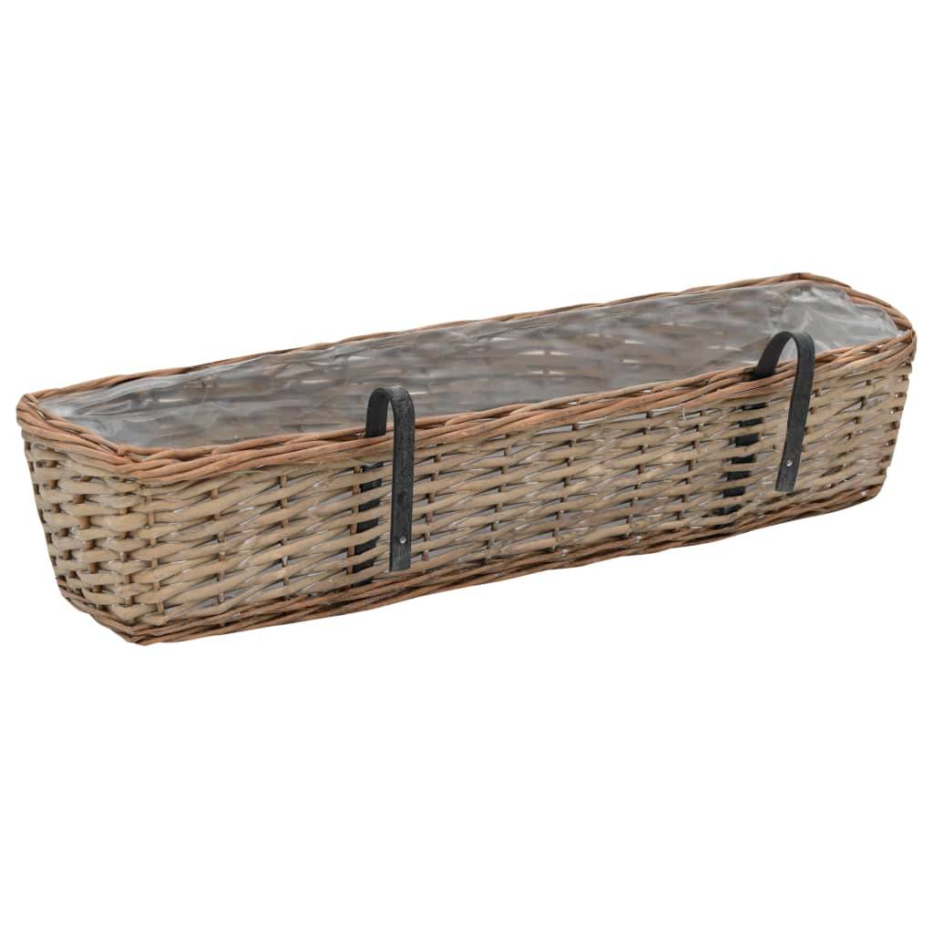 Prolenta Premium - Jardinière osier marron 80 x 20 x 15 cm - Prolenta premium p334.9 - Image 4
