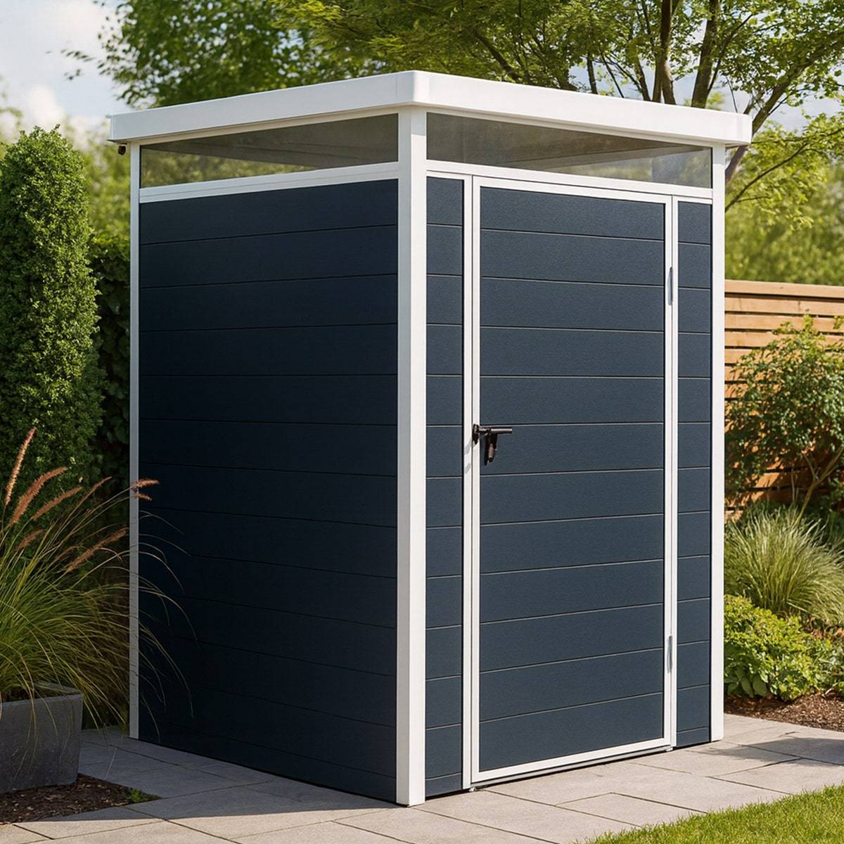 Abri de jardin compact en résine 130x130x196 cm - Image 1