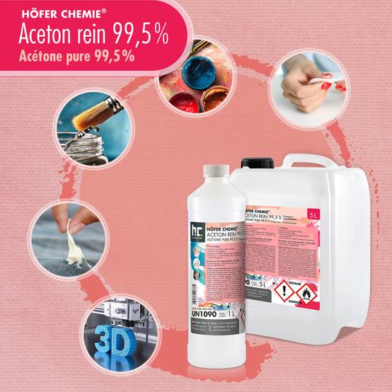 Acétone pur 99,5% Höfer Chemie® en bouteille de 1 L x 15 - Image 4