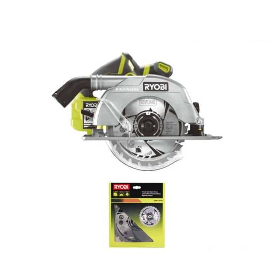 Ryobi - Pack RYOBI Scie circulaire Brushless 18V One+ 60mm R18CS7-0 - lame carbure 184mm 24 dents CSB184A1 - Image 1