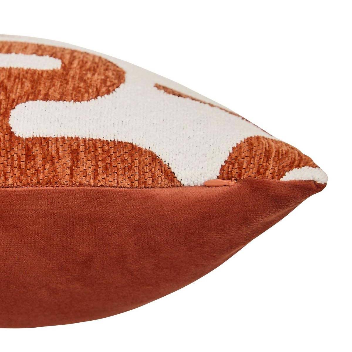 Coussin Déco Chenille "Safina" 40x40cm Ambre - Image 2