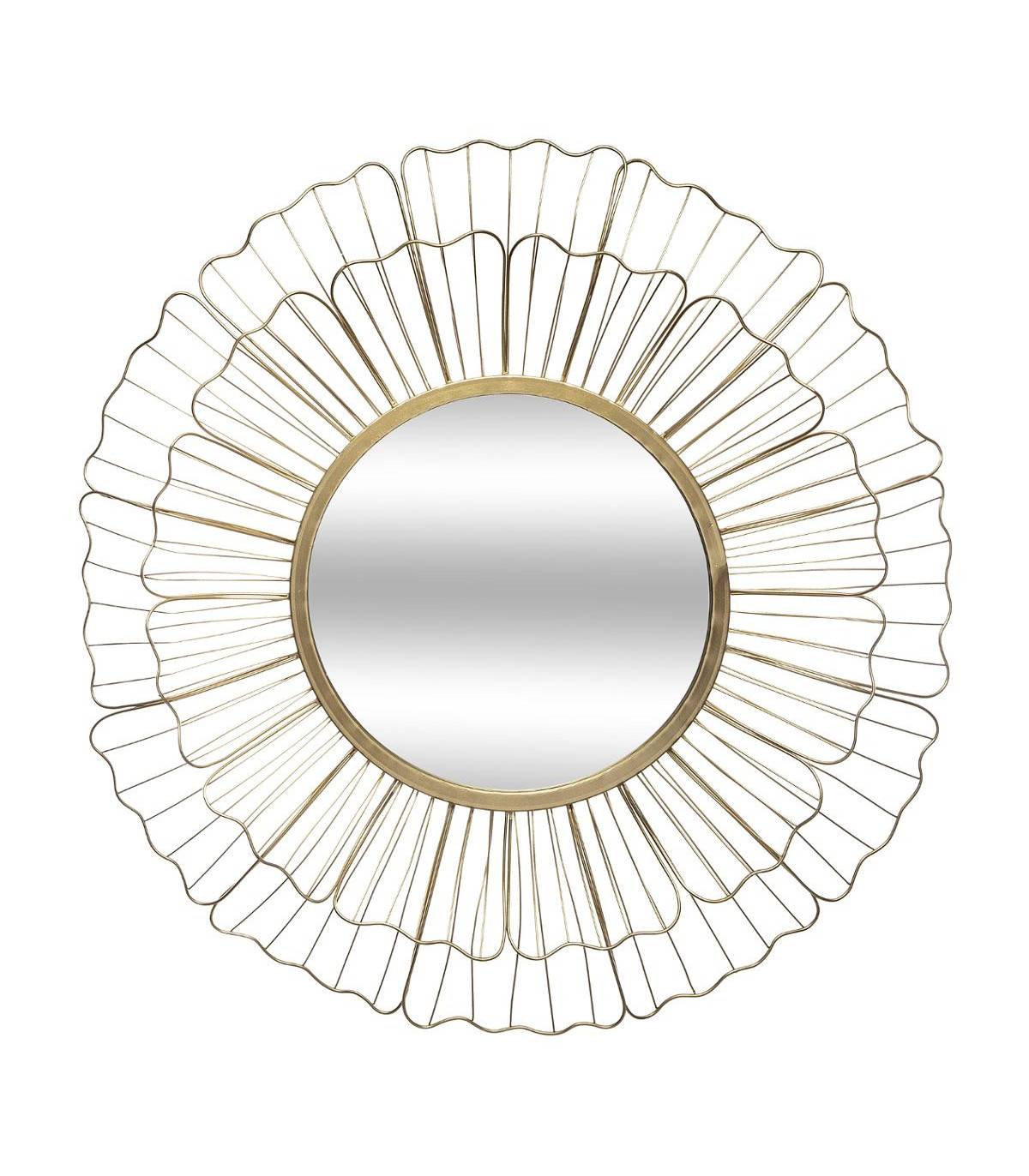 Miroir mural Fleur en Métal doré D 67 cm - Imagen 1