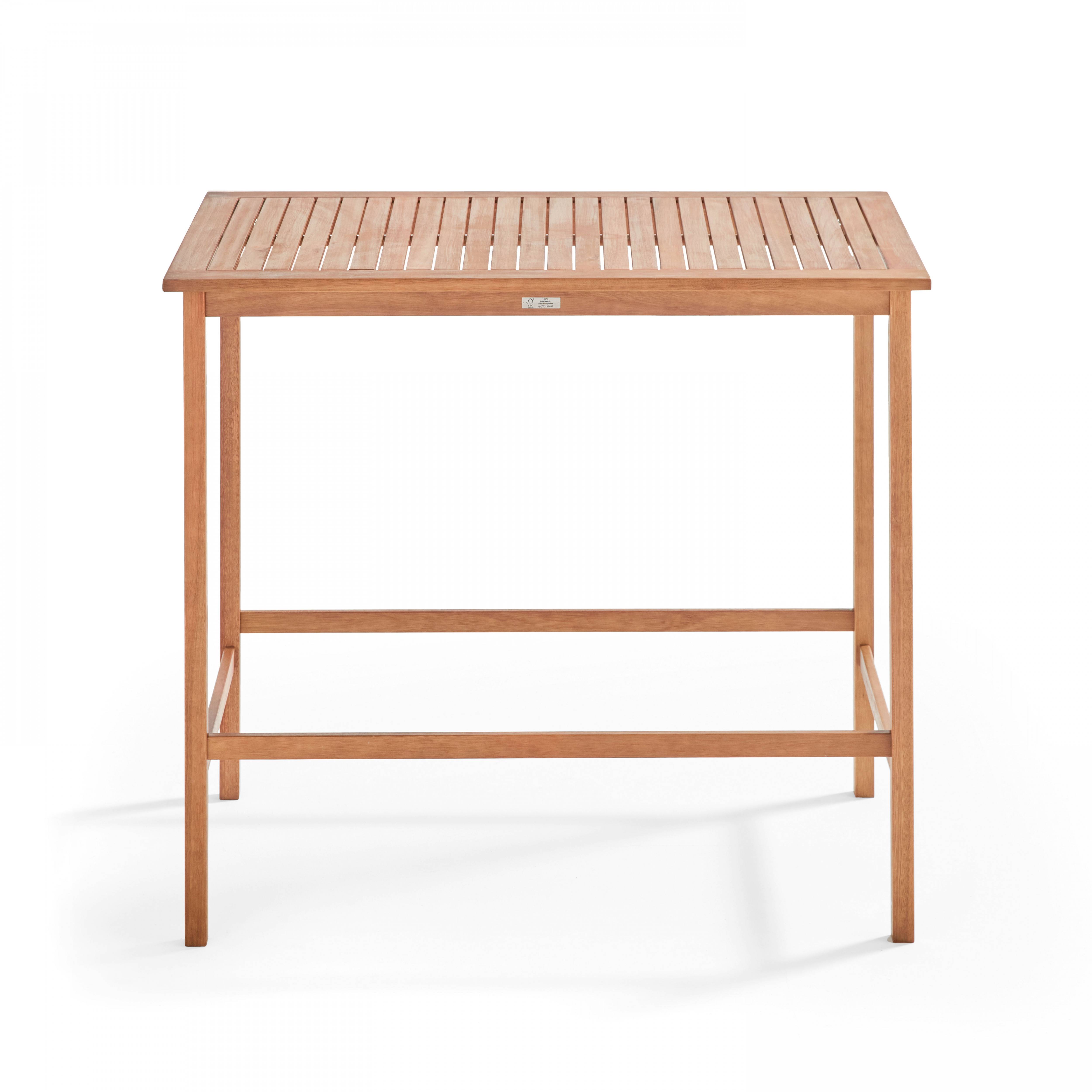 Oviala - Table de terrasse haute en bois d'eucalyptus Anglet - Oviala - Imagen 2