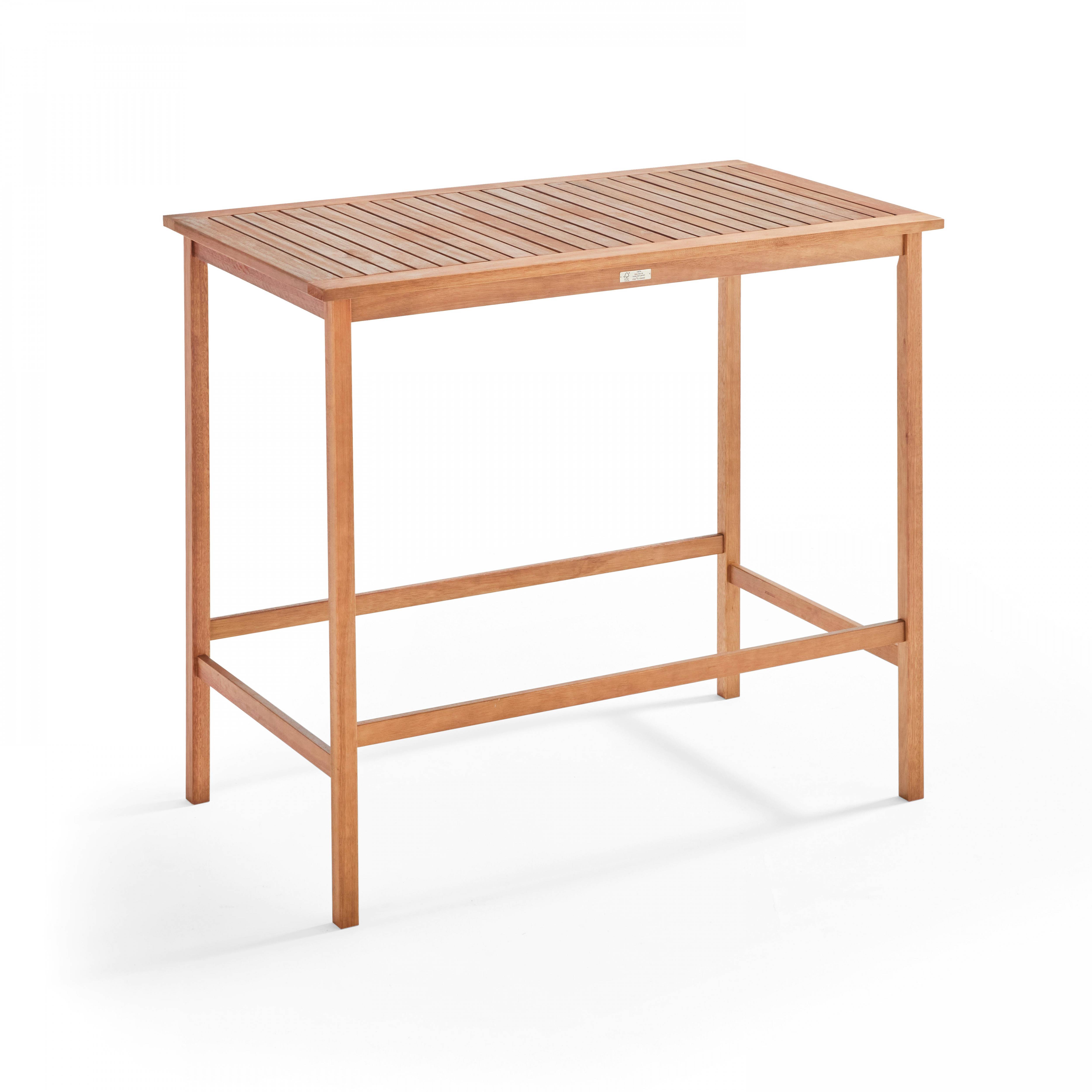 Oviala - Table de terrasse haute en bois d'eucalyptus Anglet - Oviala - Imagen 1
