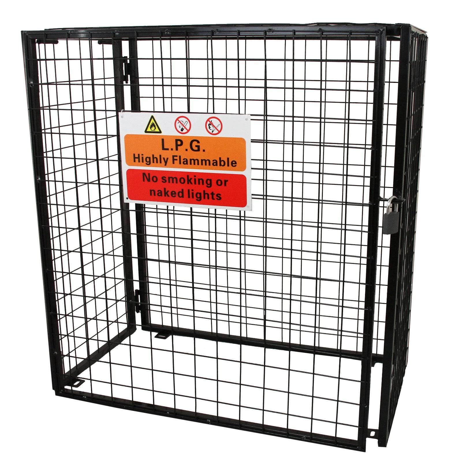 Monstershop - Cage Métallique de 118cm de large pour Bouteilles de Gaz - Image 1