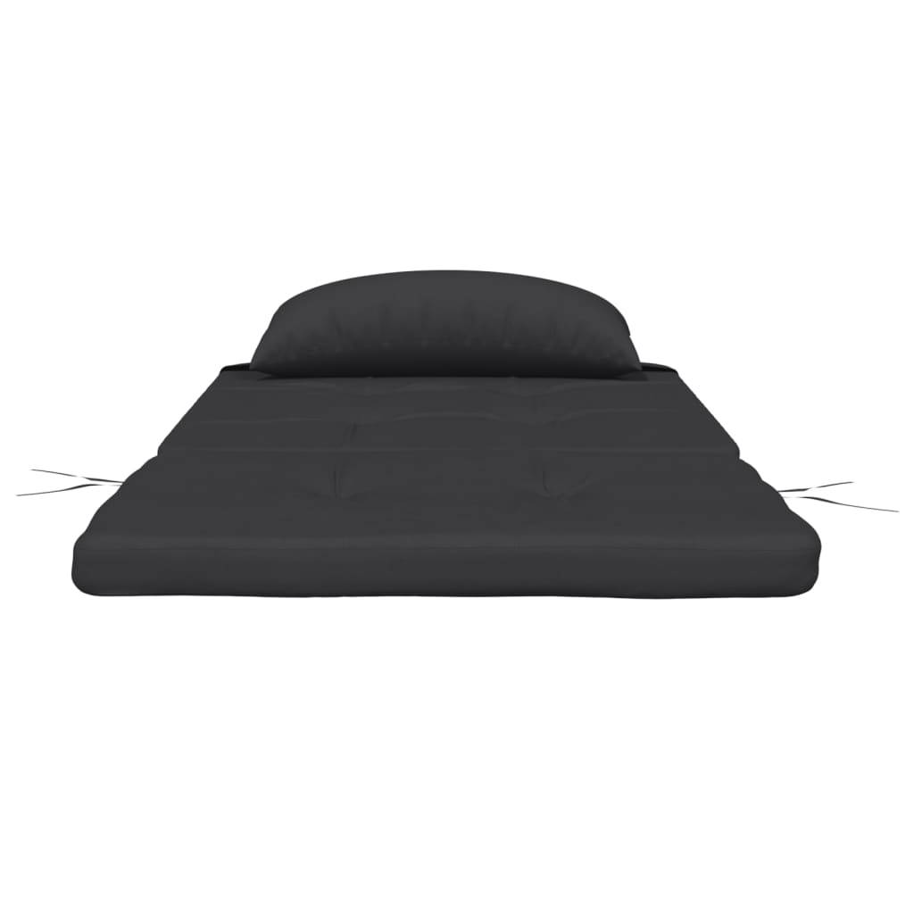 Coussins de chaise Adirondack tissu Oxford noir 126 x 58 x 4.5 cm - PANGIVO - Image 6