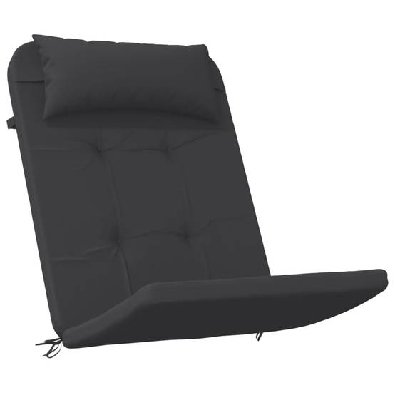 Coussins de chaise Adirondack tissu Oxford noir 126 x 58 x 4.5 cm - PANGIVO - Image 3