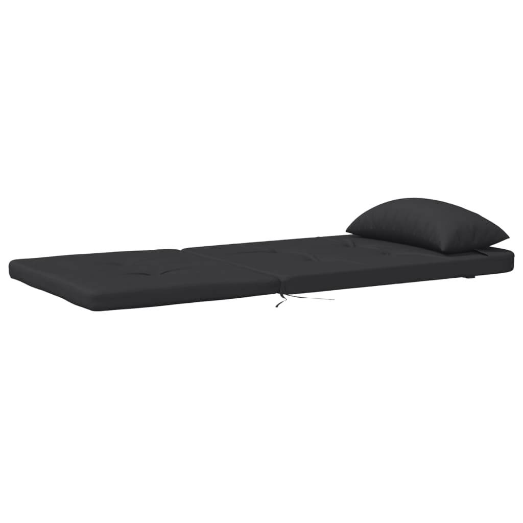 Coussins de chaise Adirondack tissu Oxford noir 126 x 58 x 4.5 cm - PANGIVO - Image 5